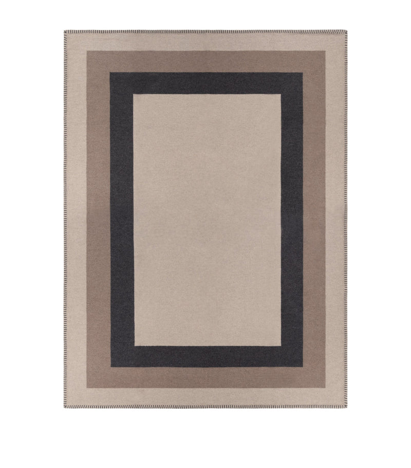 Begg x Co lambswool-cashmere Valatzu Josef blanket 137cm x 180cm - British product