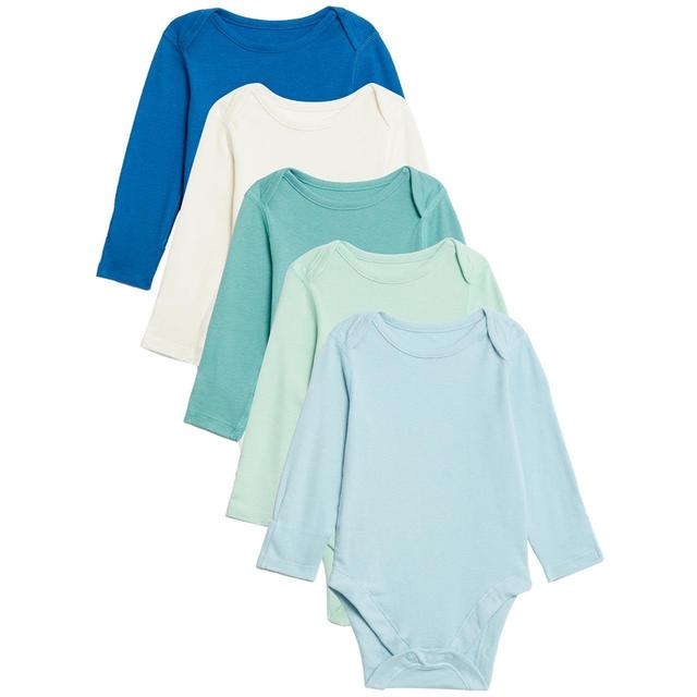 M&S 5P Rib Bodysuits NB Multi   5 per pack