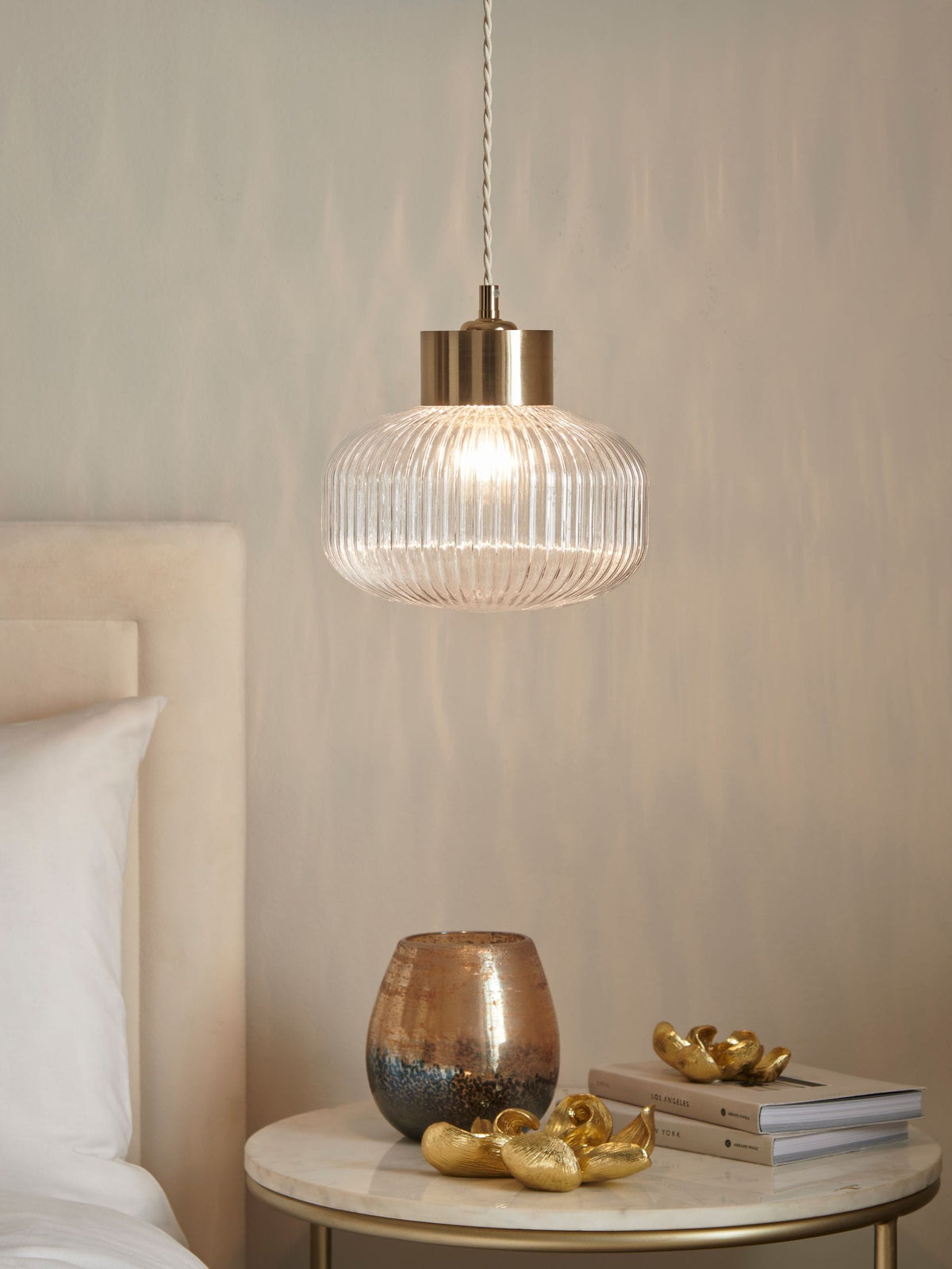 Clear Lexington Easy Fit lamp shade, imported from the UK