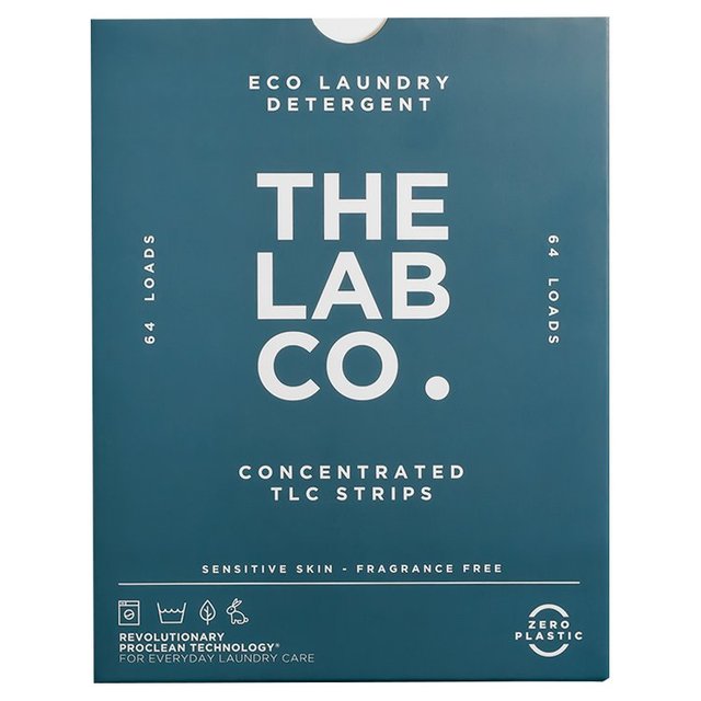 The Lab Co. Laundry Detergent Sheets Non Bio Fragrance Free 64 Loads   64 per pack GOODS M&S   