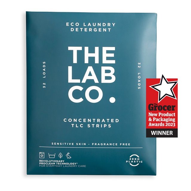 The Lab Co. Laundry Detergent Sheets Non Bio Fragrance Free 32 Loads   32 per pack GOODS M&S   