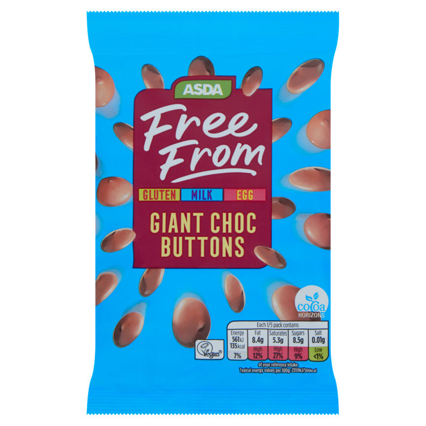 ASDA Free From Giant Choc Buttons Snacks & Confectionery ASDA   