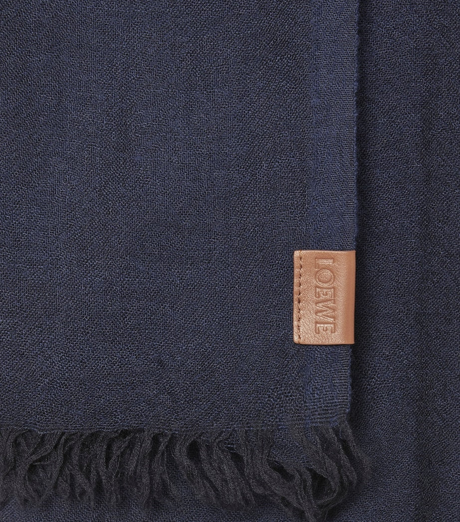 LOEWE cashmere logo scarf with tassels - British product