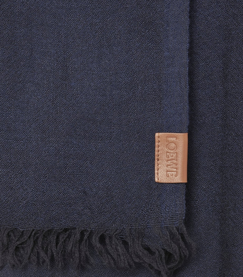 LOEWE cashmere logo scarf with tassels - British product