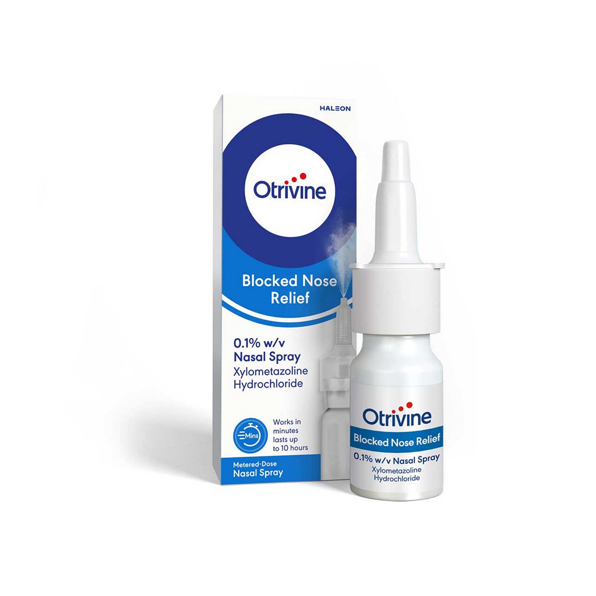 Otrivine Blocked Nose Relief 0.1% w/v Nasal Spray 10ml First Aid Boots   