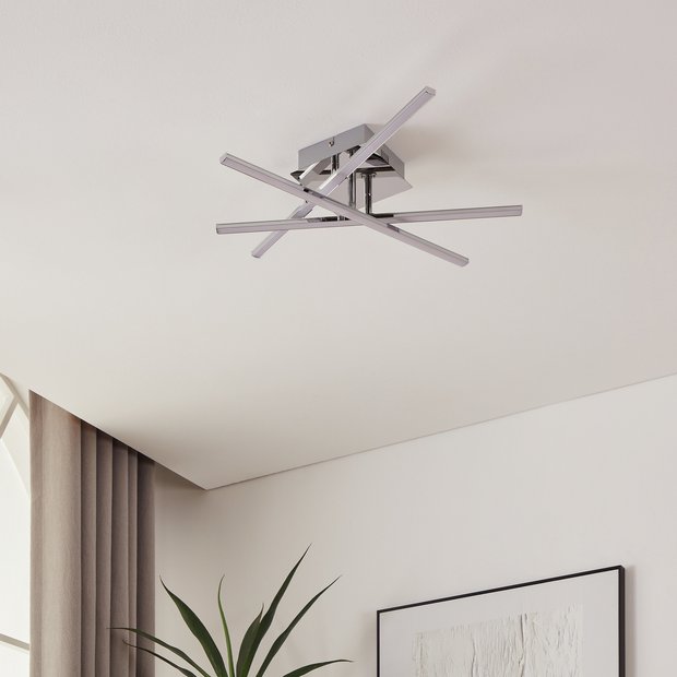 Eglo Lasana LED ceiling light chrome finish, UK version