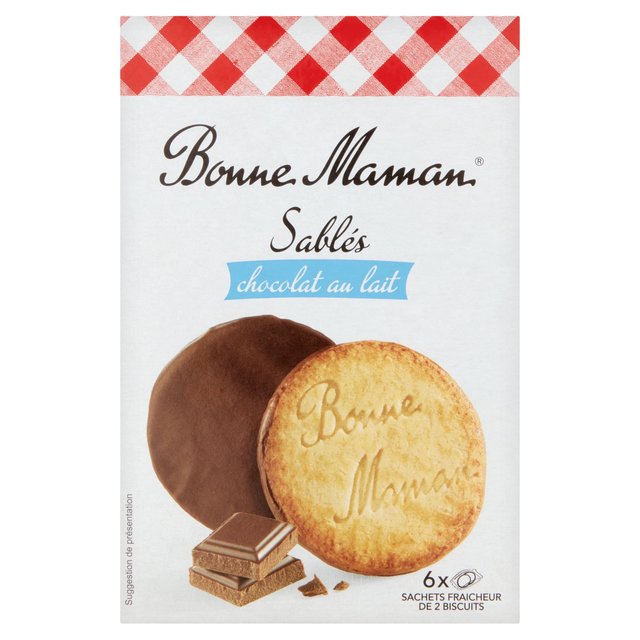 Bonne Maman Shortbreads biscuits coated with milk chocolate   160g GOODS M&S   