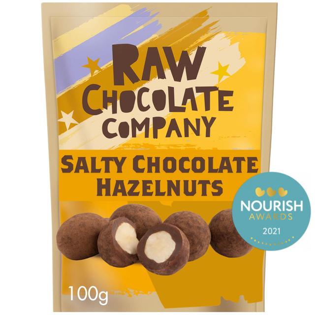 The Raw Chocolate Company Salty Chocolate Hazelnuts   100g