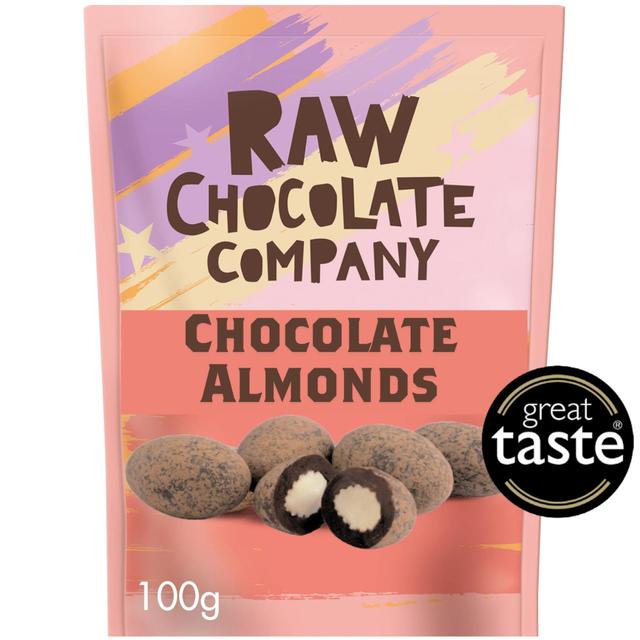 The Raw Chocolate Company Chocolate Almonds   100g