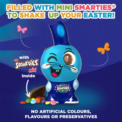 Smarties milk chocolate bunny hollow figure with mini Smarties 94g - British product