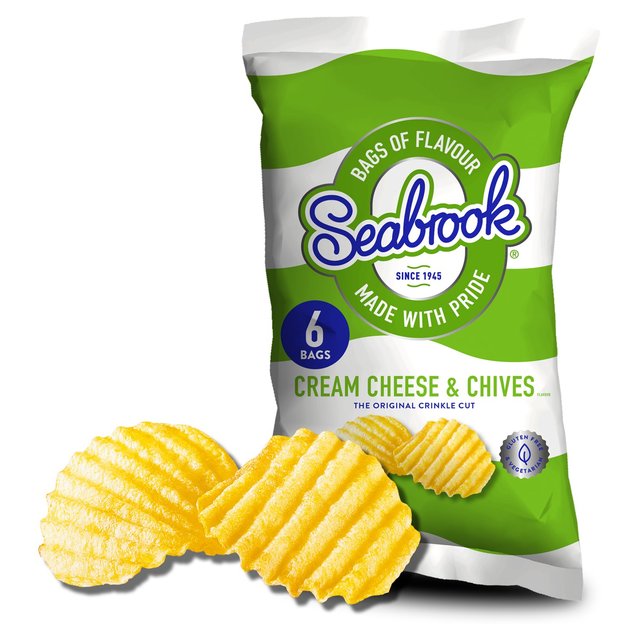 Seabrook Cheese & Chive Crinkle Crisps   6 per pack GOODS M&S   