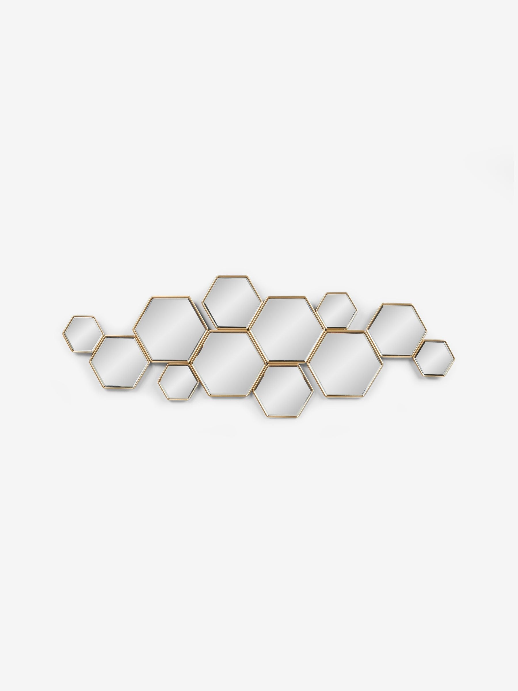 Gold honeycomb decorative wall mirror 152cm x 55.5cm, UK version