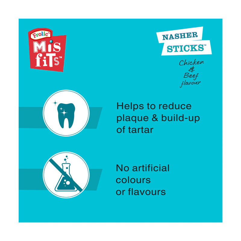 Misfits dog treats with chicken and beef 170g, imported from the UK