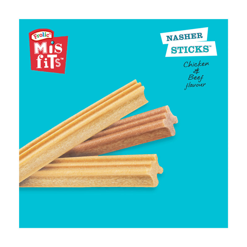 Misfits dog treats with chicken and beef 170g, imported from the UK