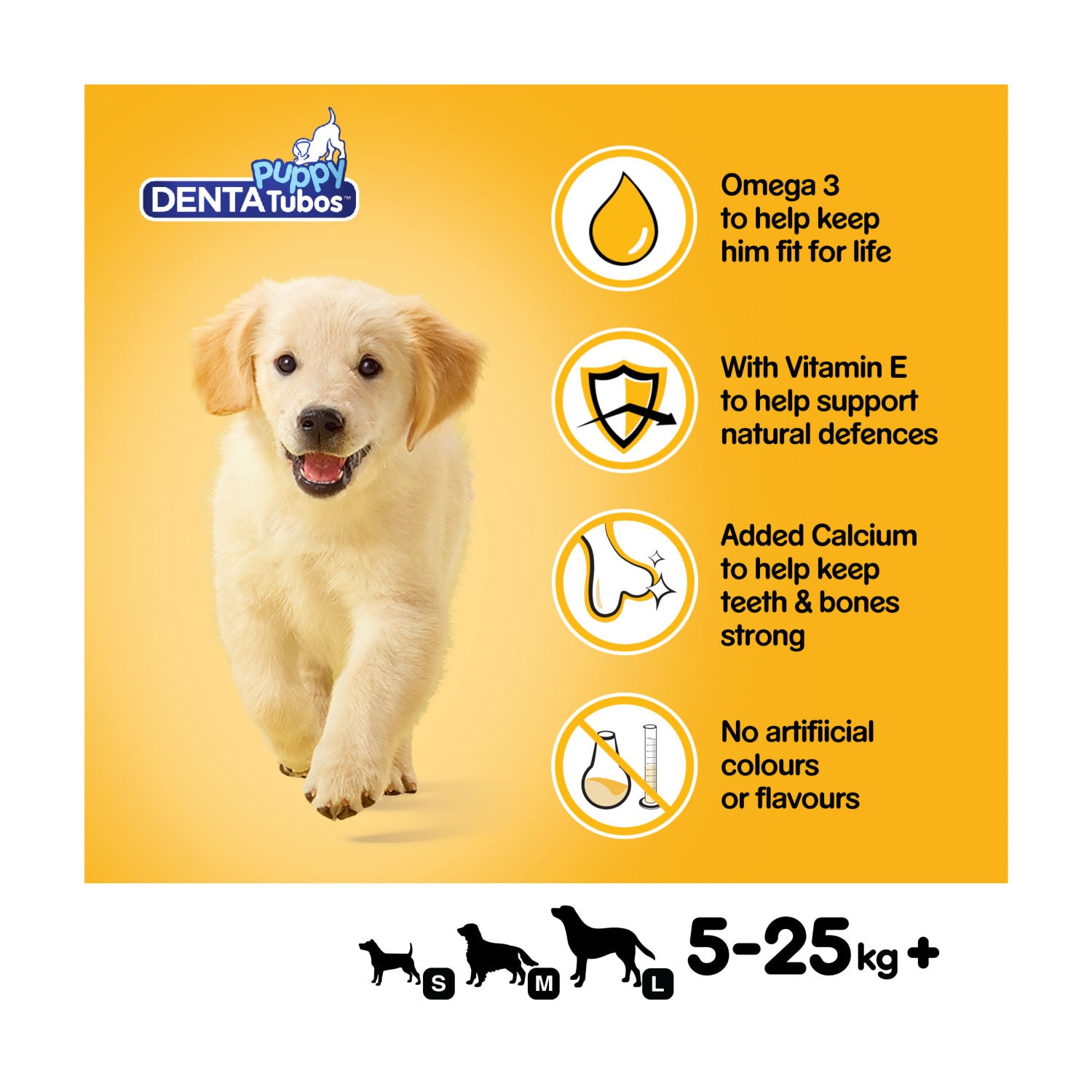 Pedigree DentaTubos puppy dog dental treats 72g, imported from the UK