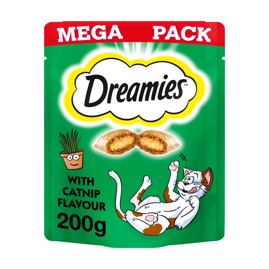 Dreamies Adult & Kitten Cat Treat Biscuits with Catnip GOODS ASDA   