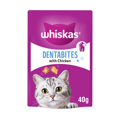 ASDA Whiskas Dentabites Adult Cat Treats with Chicken 40g- Buy online at McGrocer