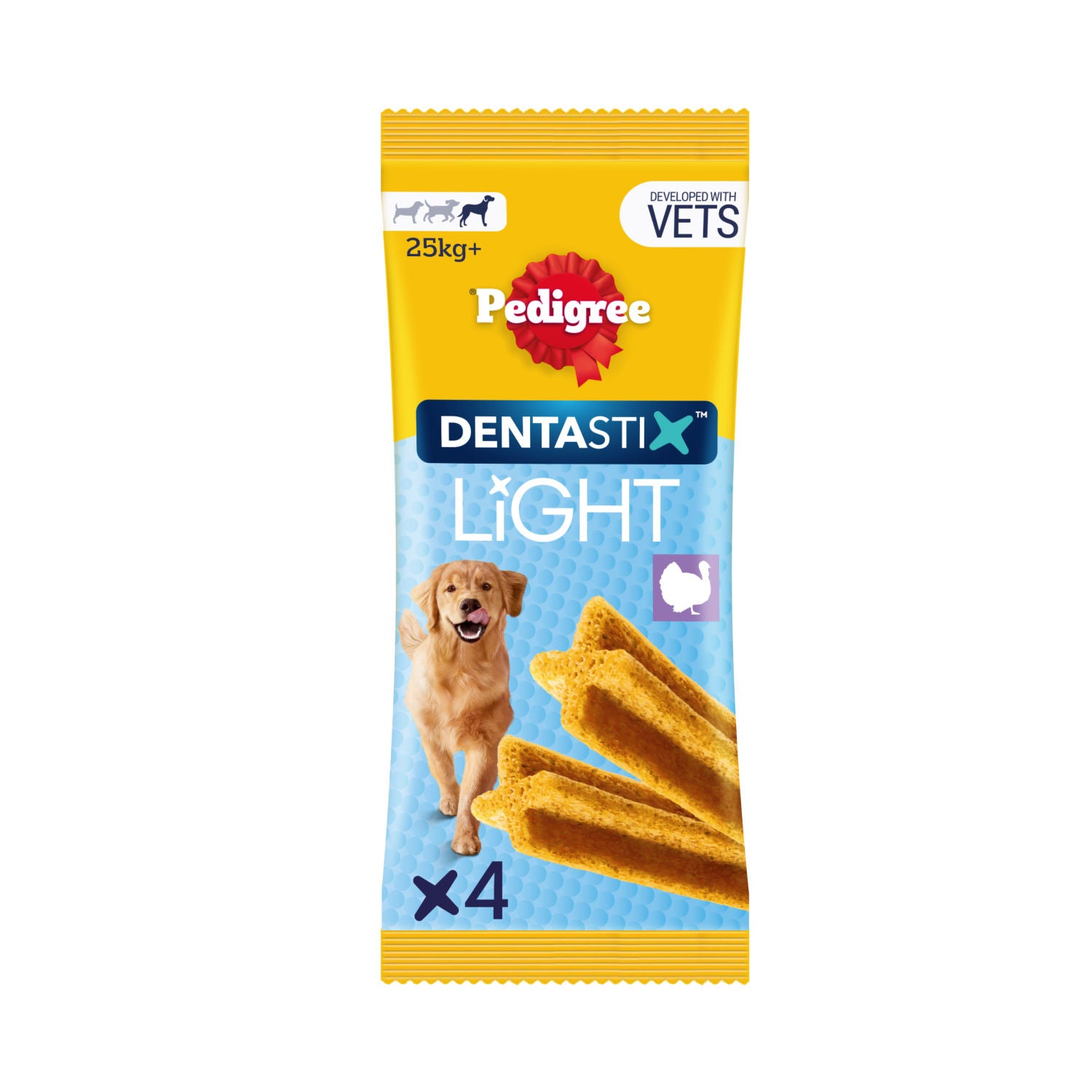 Pedigree DENTASTIX Light dental chews for large dogs 4 sticks, imported from the UK