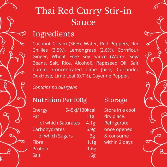 Bay's Kitchen Thai Red Curry Stir-in Sauce   260g GOODS M&S   