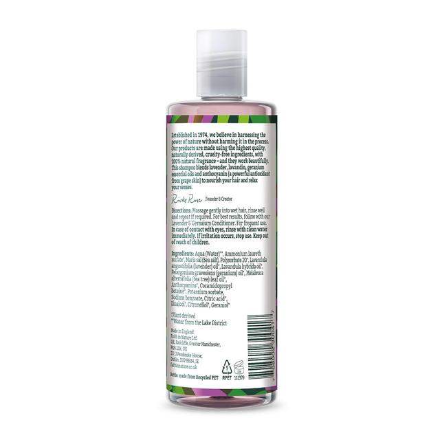 Faith In Nature Shampoo - Lavender & Geranium   100ml GOODS M&S   