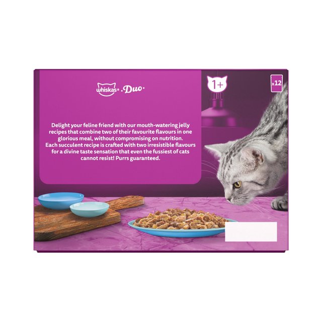 Whiskas 1+ Adult Wet Cat Food Pouches Ocean Delight in Jelly   12 x 85g GOODS M&S   