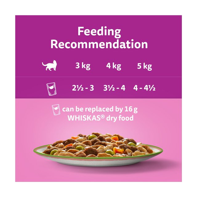 Whiskas 1+ Cat Pouches Tasty Chef mix with Veg in Gravy   12 x 85g GOODS M&S   