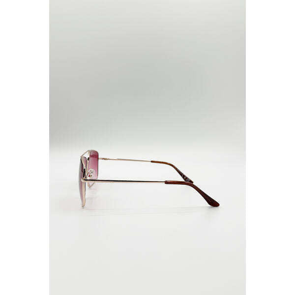 SVNX aviator style sunglasses gold pink - British product