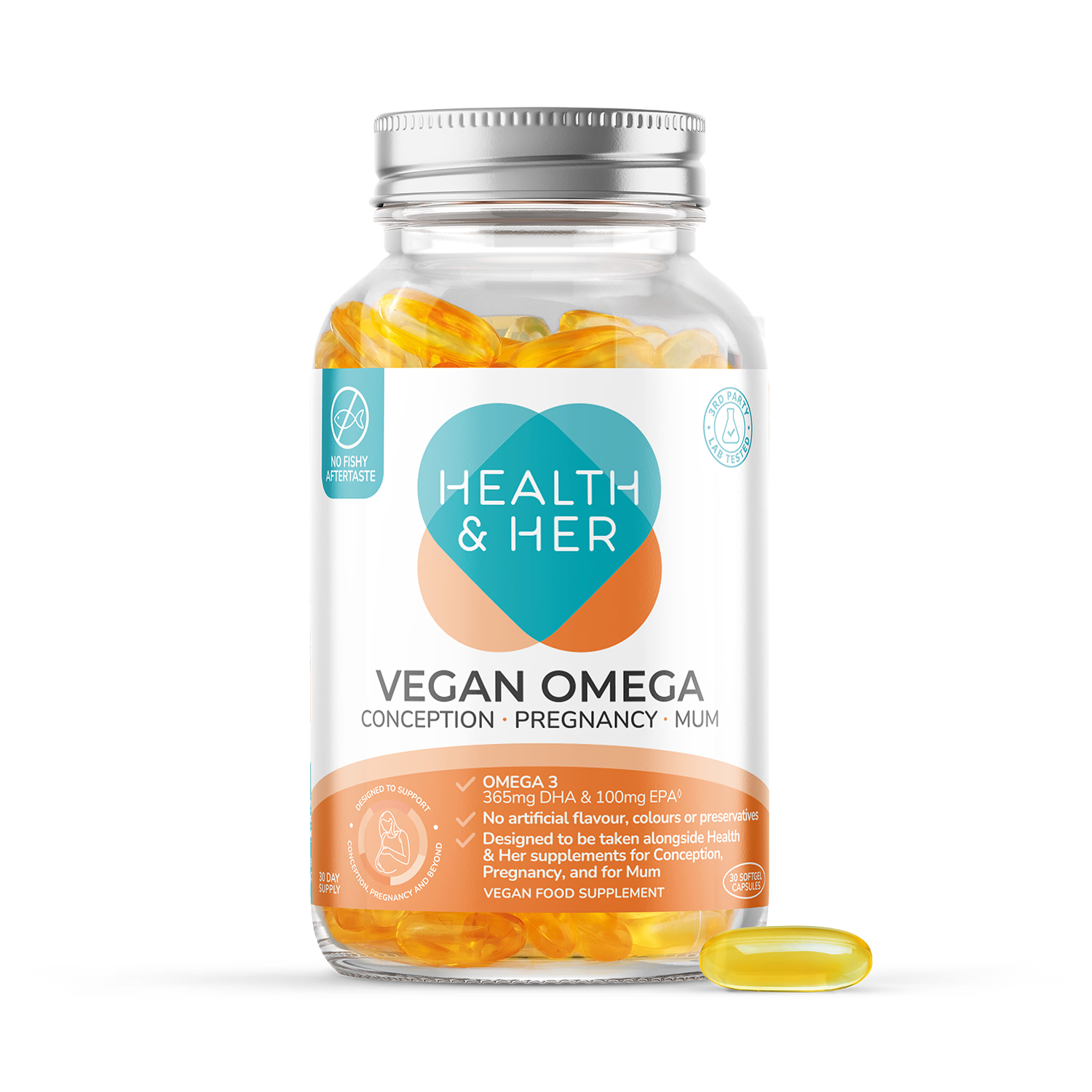 Health & Her Maternal Vegan Omega 30 Capsules (British brand)