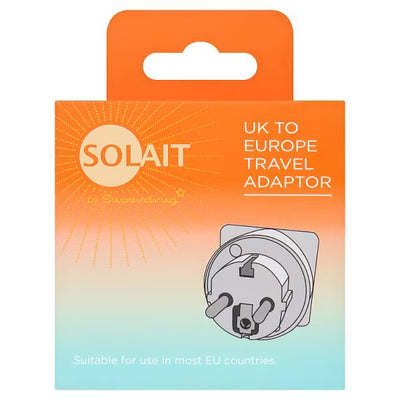 Superdrug Solait UK To EU Travel Adapter- Buy online at McGrocer