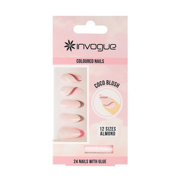 Invogue Coco Blush Almond Nails (24 Pieces) GOODS Superdrug   