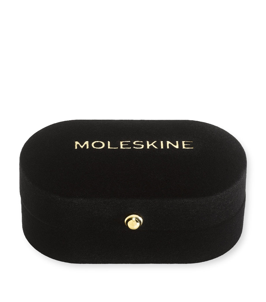 Moleskine gold-plated notebook charm with screw and screwdriver, imported from the UK