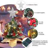 Livingandhome Mini Pre Lit Artificial DIY Christmas Tree