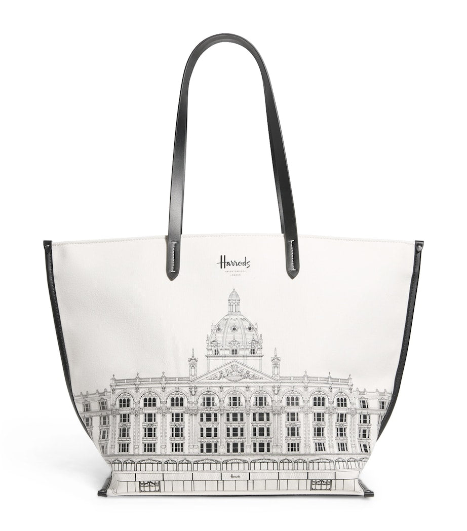 Harrods shopper bag with building landscape design 30x40cm (British brand)