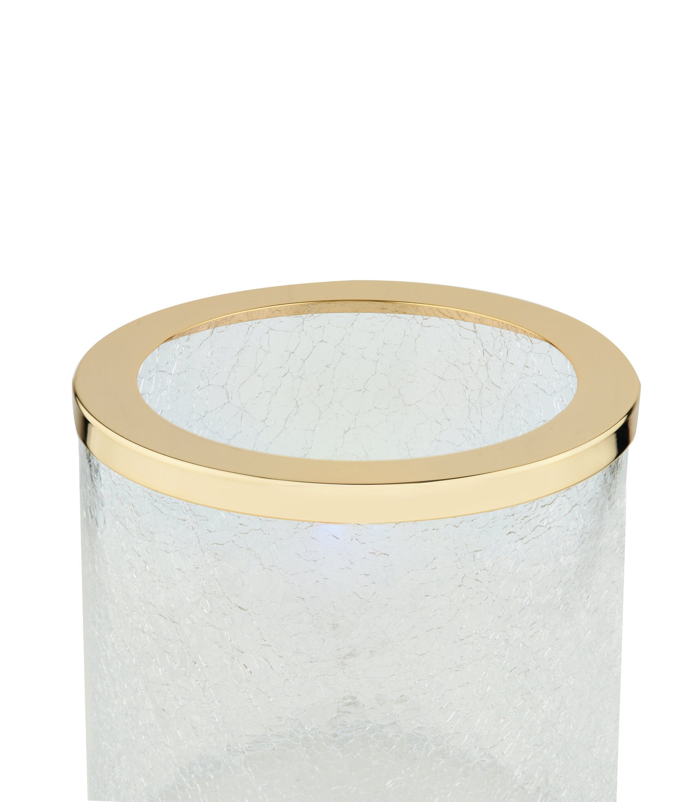 ZODIAC cracked crystal bathroom bin (British brand)