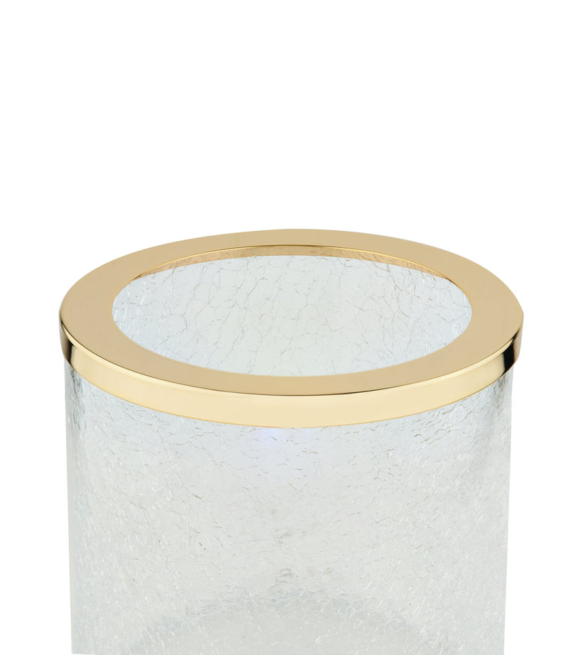 ZODIAC cracked crystal bathroom bin (British brand)