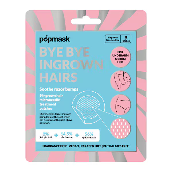 Popmask ingrown hair microdart patches 9 pack, imported from the UK