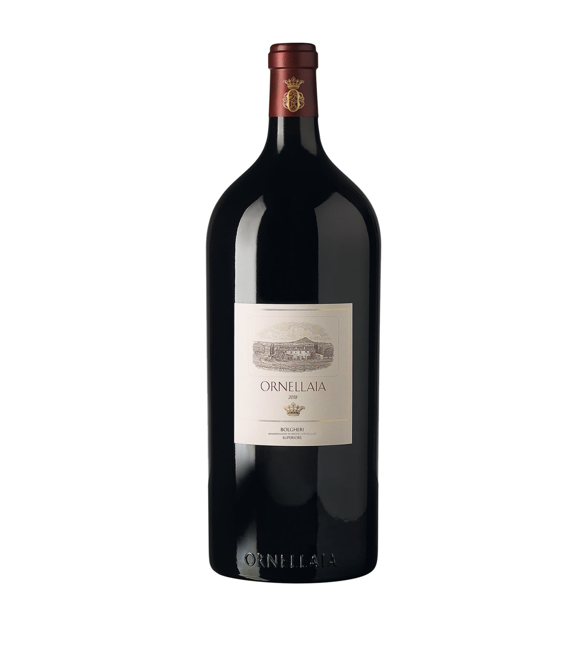 Ornellaia Bolgheri Superiore 2018 red wine in 6L Methuselah bottle, imported from the UK