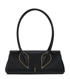 Venus Leather Baguette Shoulder Bag