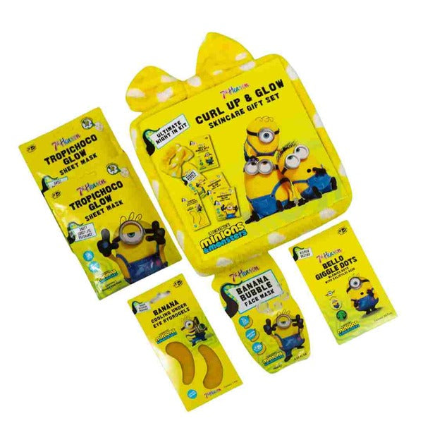 7th Heaven Minions Curl up and Glow skincare gift set - British product