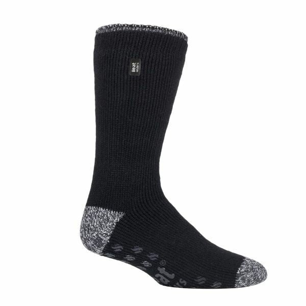 Heat Holders Mens Fleece Lined Thermal Slipper Socks 6-11 UK GOODS Superdrug BLACK  