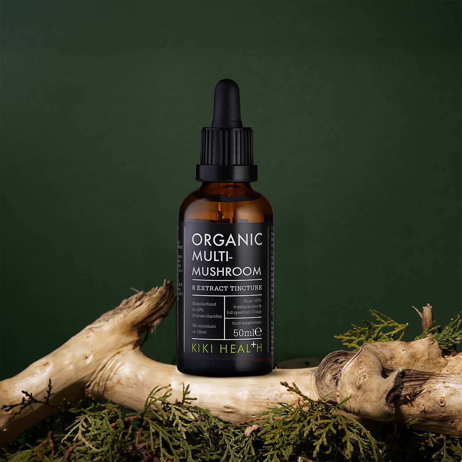 KIKI Health organic multi-mushroom extract tincture 50ml - British product