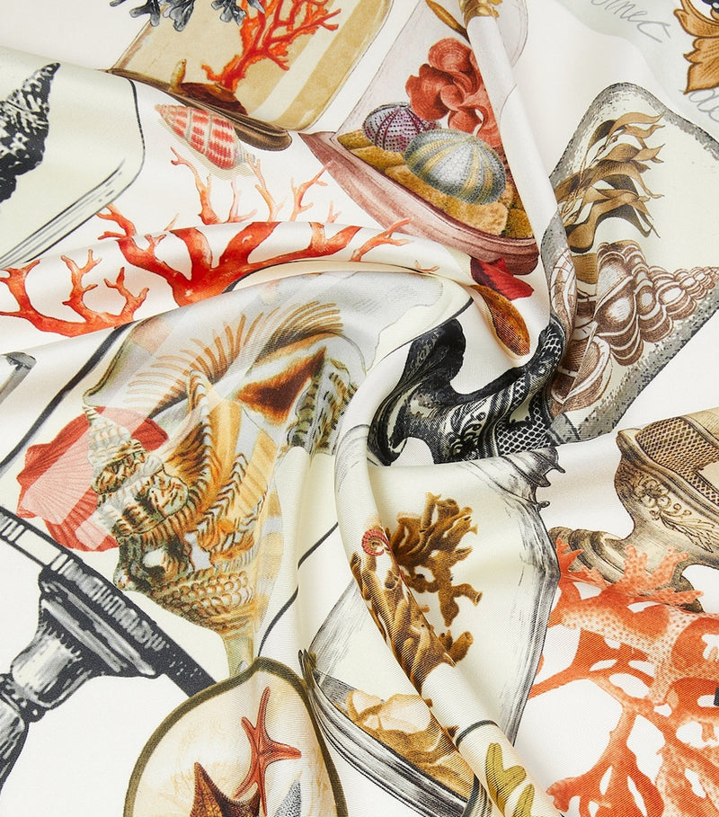 Max Mara silk twill printed square scarf (British brand)