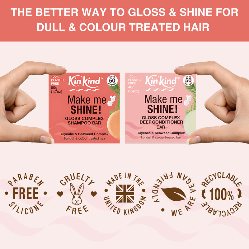 KinKind shampoo conditioner bar set 90g (British brand)