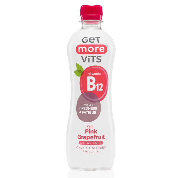 Get More Vits Vitamin B12 Still Pink Grapefruit 12x500ml