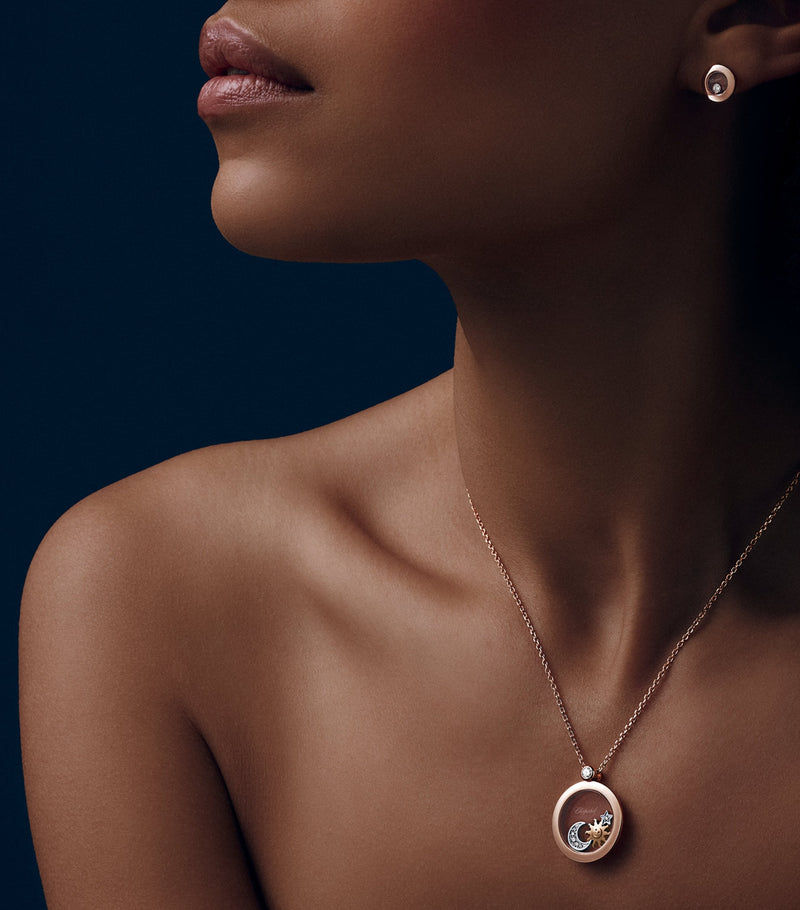 Chopard Happy Diamonds earrings rose gold (British brand)