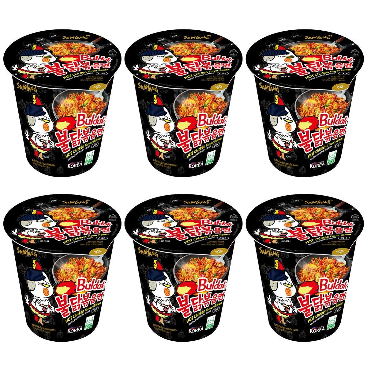 Samyang Hot Chicken Flavour Ramen Cup, 6 x 70g GOODS Costco UK