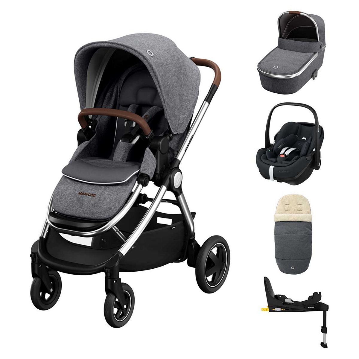 Maxi-Cosi Adorra Luxe with Pebble 360 Pro & Base Travel System Twillic Grey GOODS Boots   