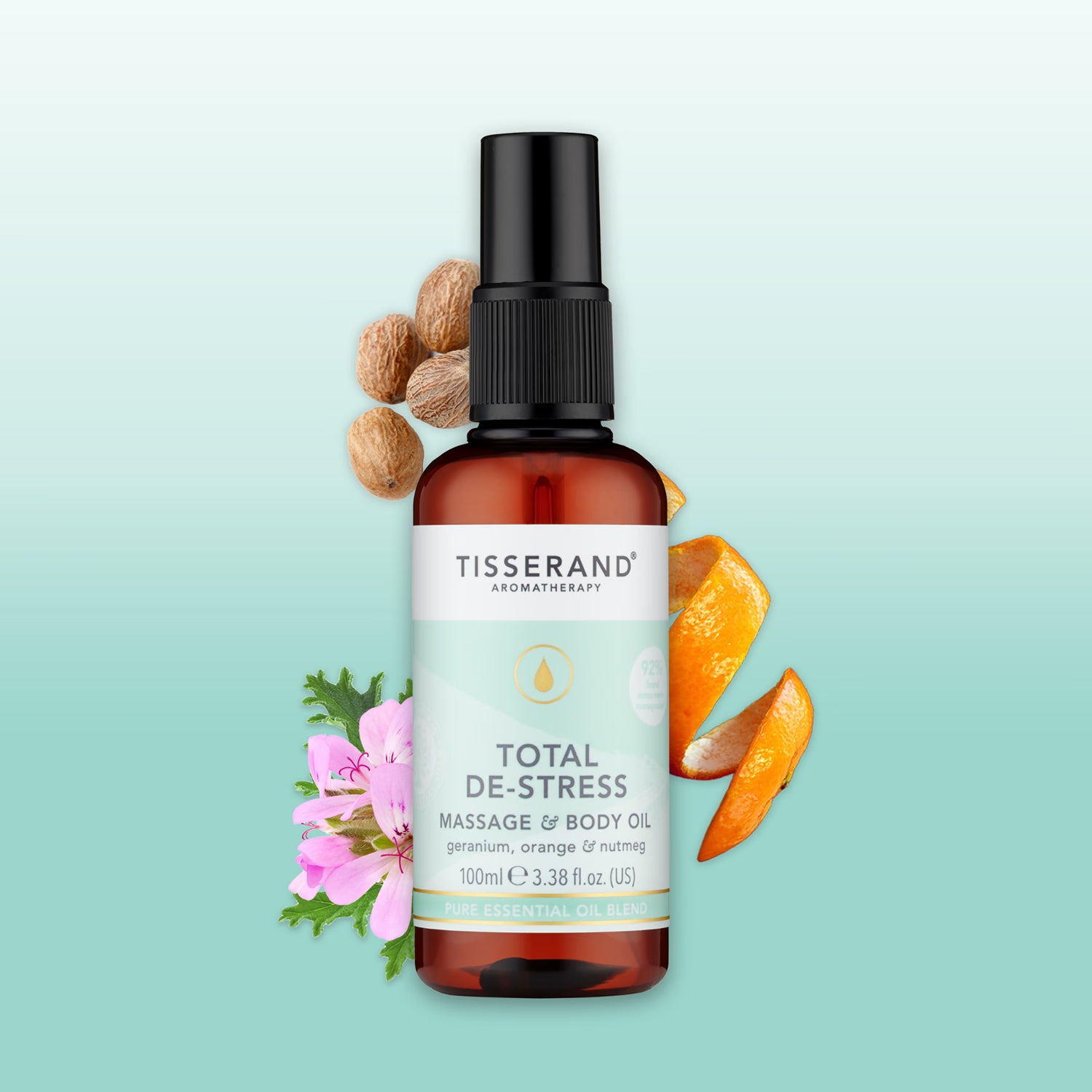 Tisserand Total De-Stress Massage Body Oil 100ml (British brand)