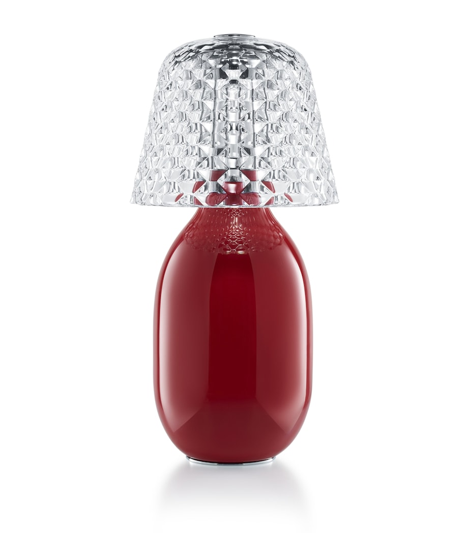 Baccarat decorative wireless lamp with crystal elements and ceramic base - British product