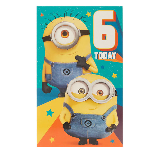 Minions Age 6 Birthday Card General Household ASDA   